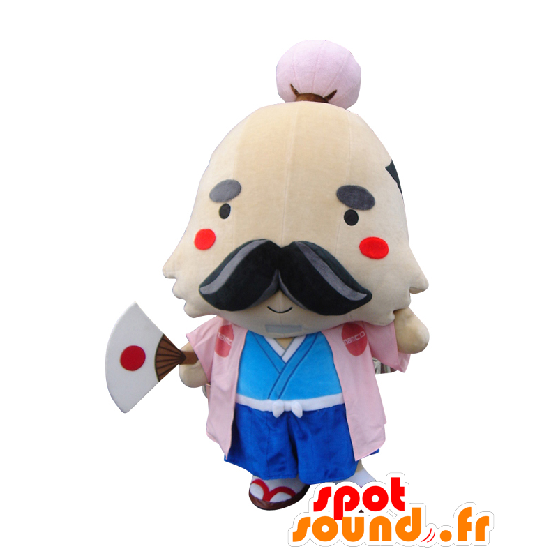 Mascot Haru, een besnorde man met een katoenen bloem - MASFR27005 - Yuru-Chara Japanse Mascottes