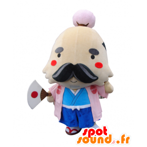 Mascot Haru, en mustached mann med en bomulls blomst - MASFR27005 - Yuru-Chara japanske Mascots