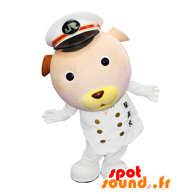 Mascot Guard dog, brown dog uniformed captain - MASFR27026 - Yuru-Chara Japanese mascots