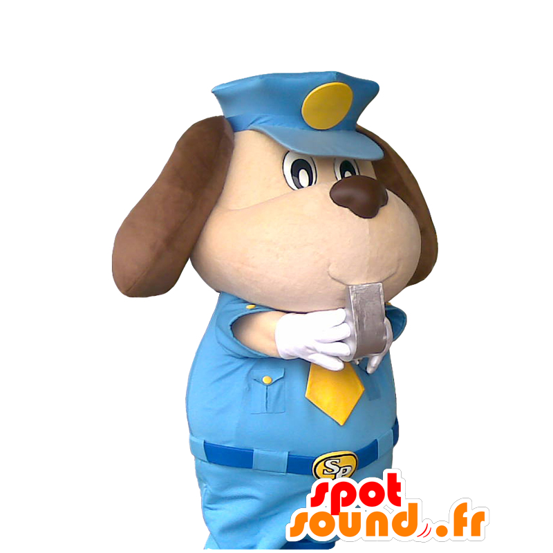 Whistle-kun maskot, policejní pes v modré uniformě - MASFR27040 - Yuru-Chara japonské Maskoti