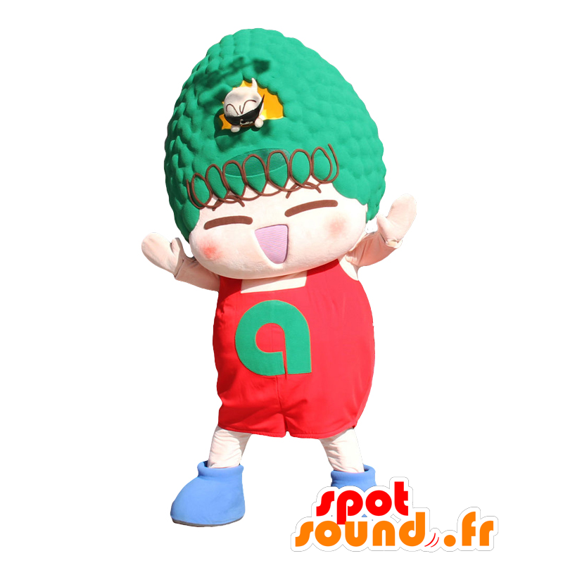 Mascot PokaPoka gutt med en grønn dusk på hodet - MASFR27046 - Yuru-Chara japanske Mascots