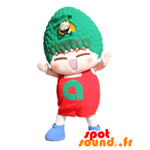 Mascot PokaPoka gutt med en grønn dusk på hodet - MASFR27046 - Yuru-Chara japanske Mascots