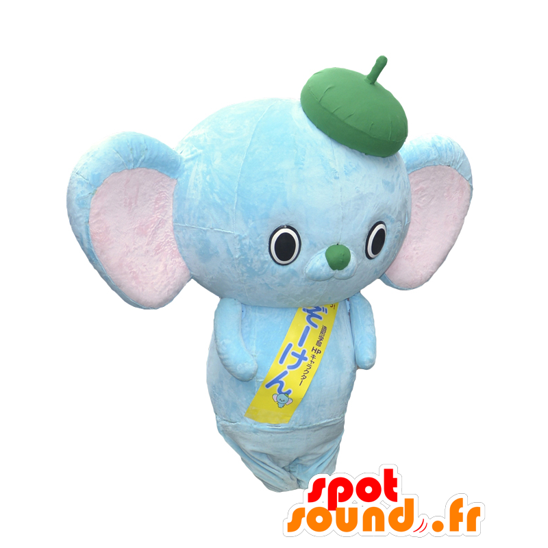 Maskot Zo-Ken, koala modré a růžové, s velkýma ušima - MASFR27074 - Yuru-Chara japonské Maskoti