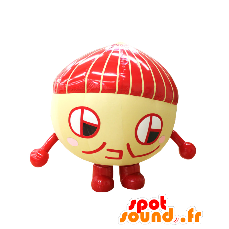 Nocciola kun mascotte, gigante nocciola rosso e giallo - MASFR27089 - Yuru-Chara mascotte giapponese