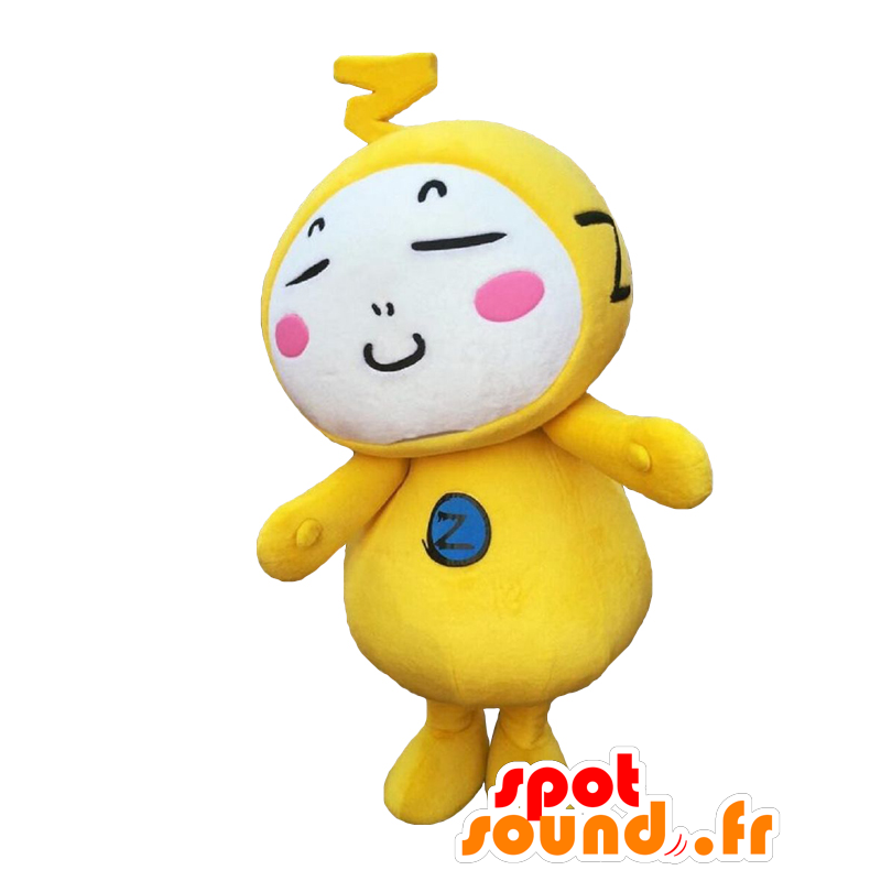 Mascotte Ozutcho, uomo bianco con una combinazione di colore giallo - MASFR27131 - Yuru-Chara mascotte giapponese