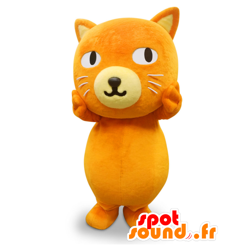 Kateeneko mascot, big orange cat, very successful and fun - MASFR27166 - Yuru-Chara Japanese mascots