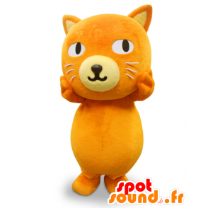 Kateeneko mascot, big orange cat, very successful and fun - MASFR27166 - Yuru-Chara Japanese mascots