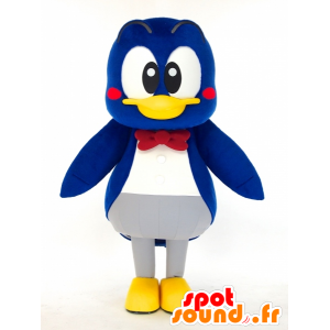 Mascot blauwe vogel, grijs, wit en heel schattig geel - MASFR27186 - Yuru-Chara Japanse Mascottes