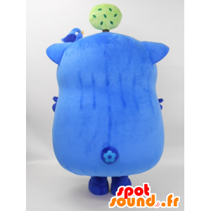 Daito mascot, blue dog with a tree and a bird - MASFR27220 - Yuru-Chara Japanese mascots