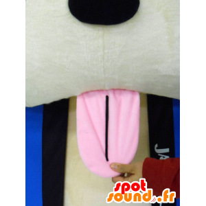 Maskot Kuruki, pálením pes s maskou a modré kimono - MASFR27224 - Yuru-Chara japonské Maskoti