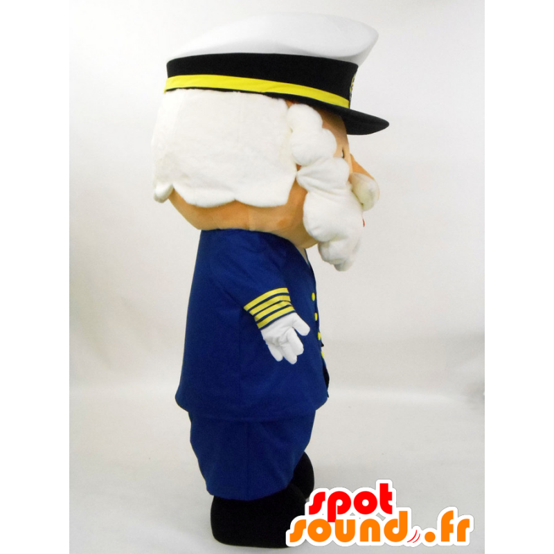 Mascot Capitão Hammer, capitão do barco no uniforme azul - MASFR27229 - Yuru-Chara Mascotes japoneses