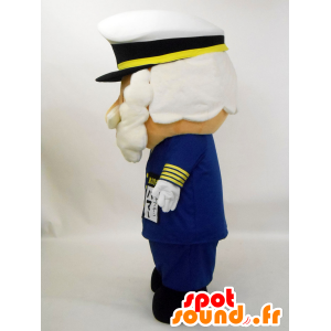 Mascot Capitão Hammer, capitão do barco no uniforme azul - MASFR27229 - Yuru-Chara Mascotes japoneses