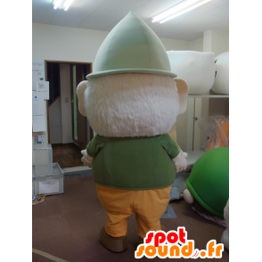 Mascota Putirittsu, leprechaun verde con una larga barba blanca - MASFR27242 - Yuru-Chara mascotas japonesas