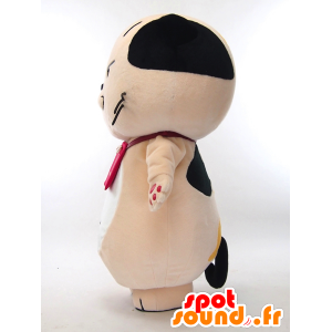 Mascotte Nyanso-ji, beige gatto, nero e giallo, bianco, molto divertente - MASFR27276 - Yuru-Chara mascotte giapponese