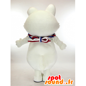 Mascot Inu-kko ​​straat, wit en roze hond, heel schattig - MASFR27292 - Yuru-Chara Japanse Mascottes