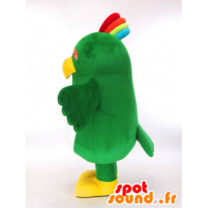 Mascot green, white and yellow bird with a fun air - MASFR27300 - Yuru-Chara Japanese mascots