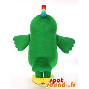 Verde mascotte, uccello bianco e giallo con un'aria di divertimento - MASFR27300 - Yuru-Chara mascotte giapponese