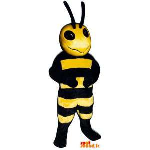 Mascot yellow and black bee. Costume Wasp - MASFR007048 - Mascots bee