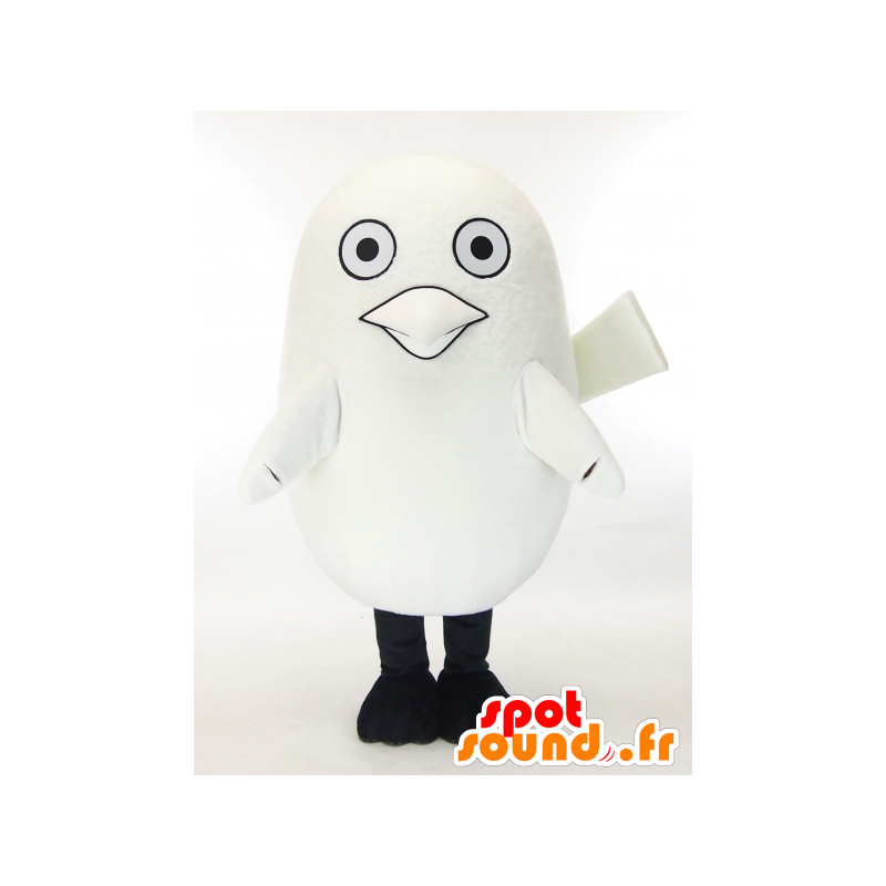 Karashikun Maskottchen, weißer Vogel mit einem Reißverschluss - MASFR27326 - Yuru-Chara japanischen Maskottchen