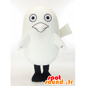 Karashikun Maskottchen, weißer Vogel mit einem Reißverschluss - MASFR27326 - Yuru-Chara japanischen Maskottchen