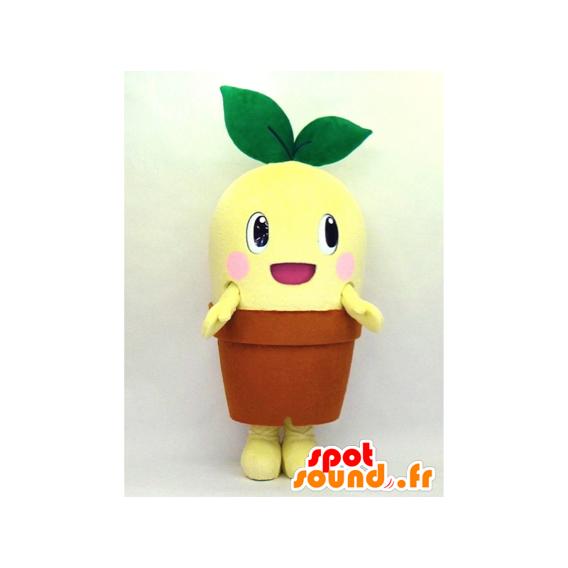 Yellow flower mascot in a brown pot - MASFR27333 - Yuru-Chara Japanese mascots