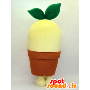 Mascote flor amarelo em um frasco castanho - MASFR27333 - Yuru-Chara Mascotes japoneses