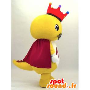 King mascot salamander-kun, dressed in yellow salamander King - MASFR27341 - Yuru-Chara Japanese mascots