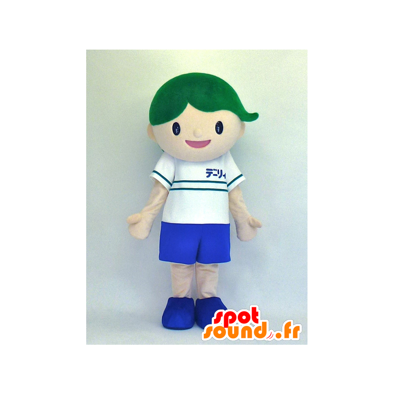 ゆるキャラマスコット日本人 の マスコットキッドderyi 緑色の髪の少年アスレチック 色変更 変化なし 切る L 180 190センチ 撮影に最適 番号 服とは 写真にある場合 番号 付属品 番号