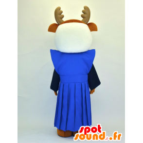 Mascot Wapiti Shikamaru, white and brown deer - MASFR27355 - Yuru-Chara Japanese mascots