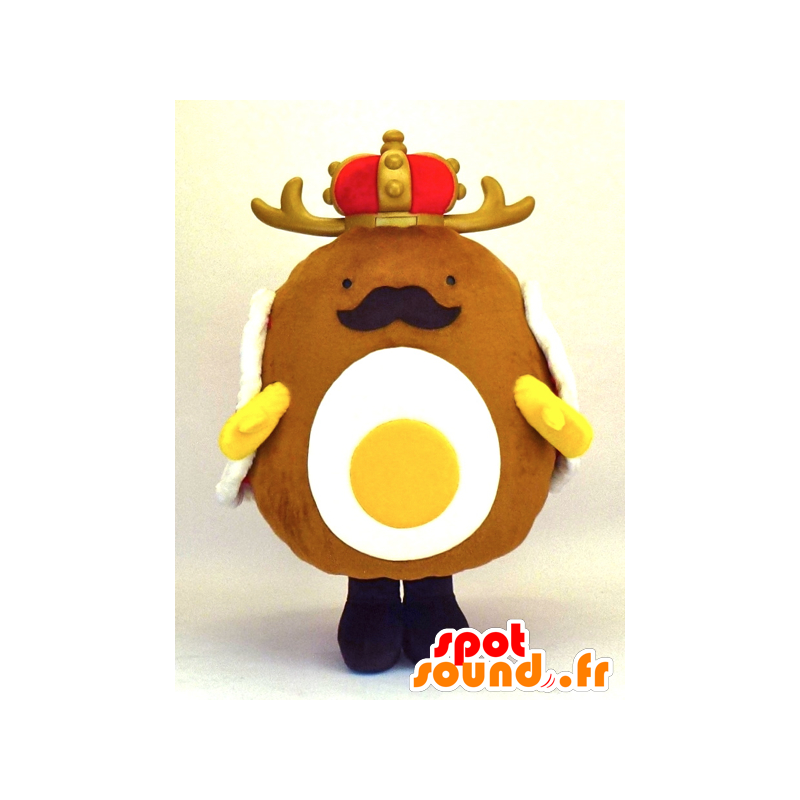 Mascot Longan koning, koning-tie man met een houten - MASFR27361 - Yuru-Chara Japanse Mascottes