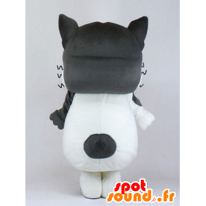 Jooob mascot, giant gray and white dog with a tie - MASFR27371 - Yuru-Chara Japanese mascots