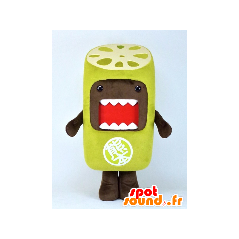 Mascot Domo kun forkledd som grønn lotus rot - MASFR27386 - Yuru-Chara japanske Mascots