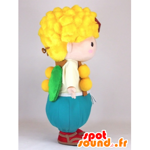 Asketen kun Maskottchen, blonde Junge mit grünen Flügeln - MASFR27388 - Yuru-Chara japanischen Maskottchen