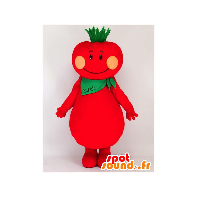 Mascotte de Tomapin, tomate rouge et verte, géante - MASFR27393 - Mascottes Yuru-Chara Japonaises