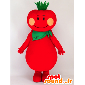 Tomapin Maskottchen, roten und grünen Tomaten, Riesen - MASFR27393 - Yuru-Chara japanischen Maskottchen