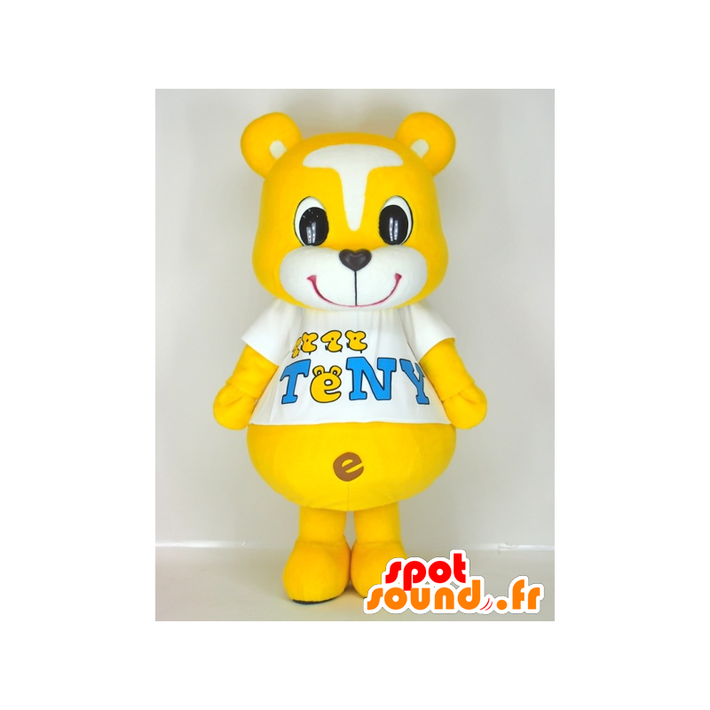 yellow and white teddy bear