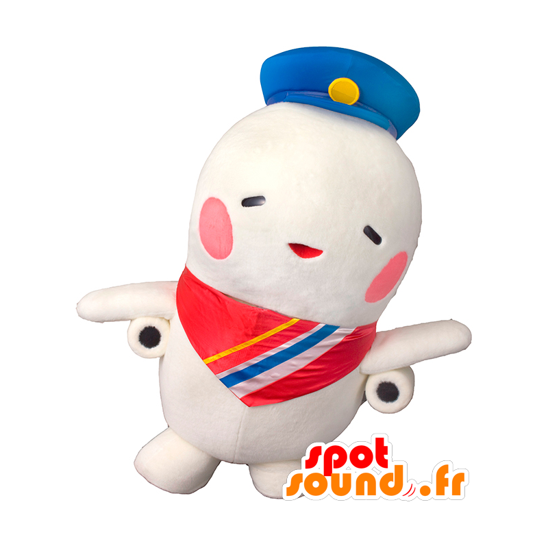 Mascot Sorayan reusachtige witte vliegtuig, heel schattig - MASFR27460 - Yuru-Chara Japanse Mascottes