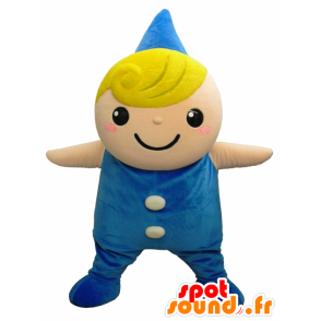 Mascot Yumerun, kleine blonde jongen met blauwe hoed - MASFR27489 - Yuru-Chara Japanse Mascottes