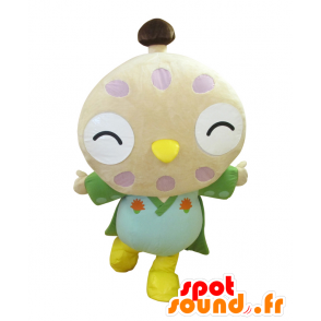 Mascot van Chonan Machi, beige grote vogel, met een kimono - MASFR27512 - Yuru-Chara Japanse Mascottes