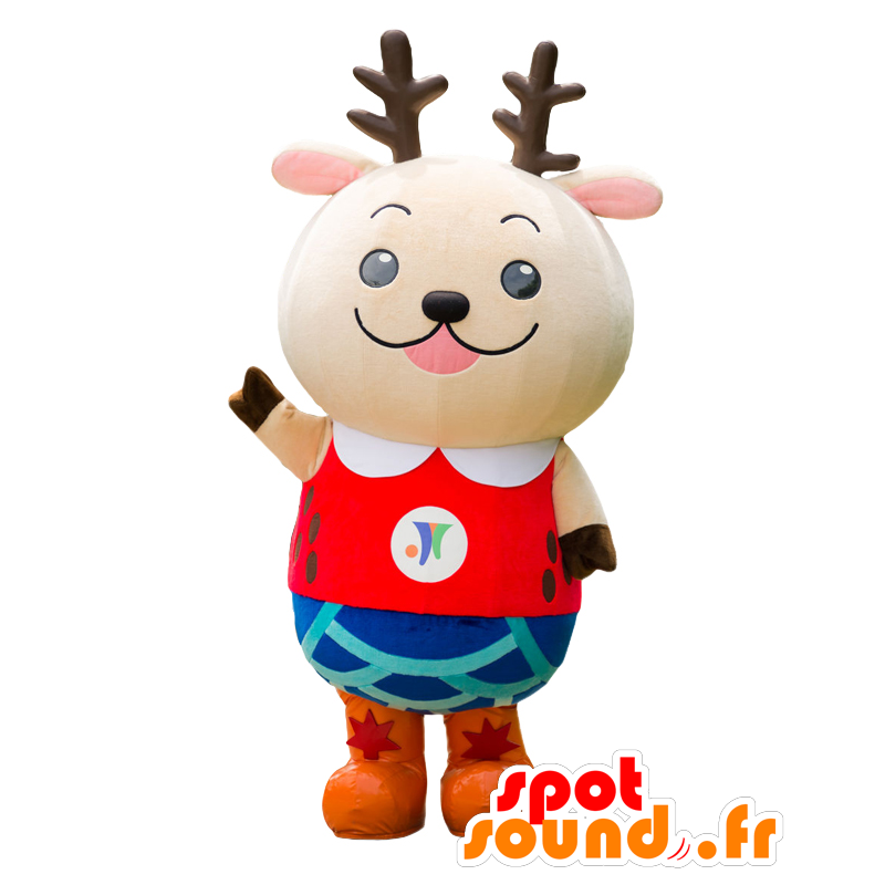 Maskot Nisshi-kun, pes, sobů barevné oblečení - MASFR27561 - Yuru-Chara japonské Maskoti