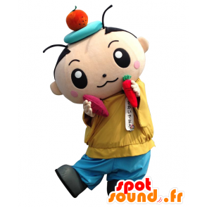 Maskot Mashimaro běloch, rajče na hlavě - MASFR27608 - Yuru-Chara japonské Maskoti