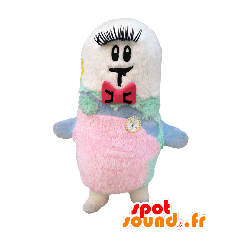 Shimokki mascot. Pink and white snowman mascot - MASFR27618 - Yuru-Chara Japanese mascots