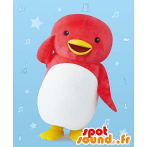 Uchida mascotte, pinguino, rosso e bianco pinguino