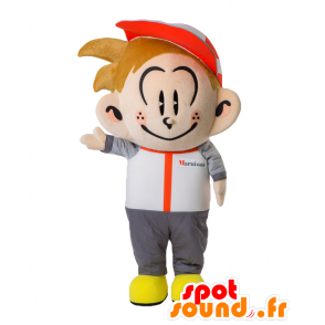 Mascotte de Mappy. Mascotte de garçon, avec une casquette - MASFR27683 - Mascottes Yuru-Chara Japonaises