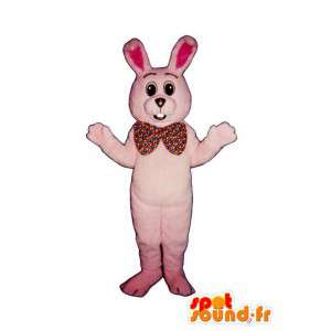 Roze bunny kostuum met een mooie vlinder knoop - MASFR007112 - Mascot konijnen