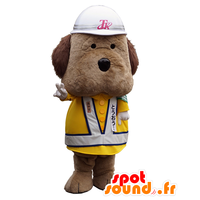 Mascot Kochi. Perro de la mascota, perro marrón, trabajador - MASFR27732 - Yuru-Chara mascotas japonesas