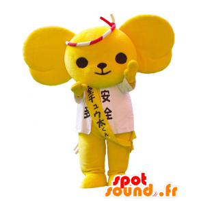 Mascot Chu-kun. Yellow koala mascot, colorful and original - MASFR27740 - Yuru-Chara Japanese mascots