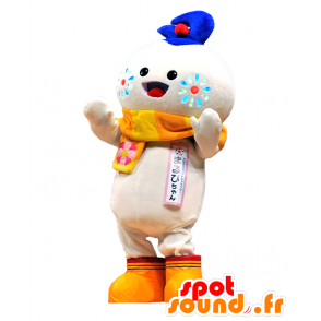 Mascot Marvi-chan. Hvit Snowman Mascot - MASFR27743 - Yuru-Chara japanske Mascots