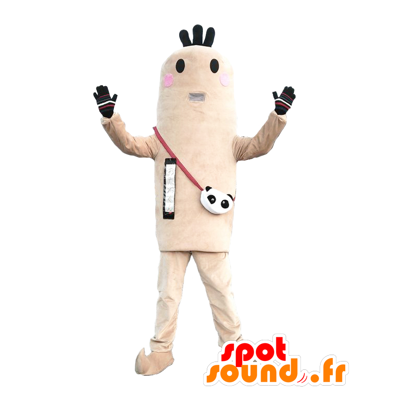 Mascot Otane-kun. alle svart og hvit snømann Mzscotte - MASFR27751 - Yuru-Chara japanske Mascots