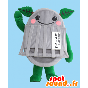 Mascotte Merlin. Mascot reus grijze trash - MASFR27760 - Yuru-Chara Japanse Mascottes